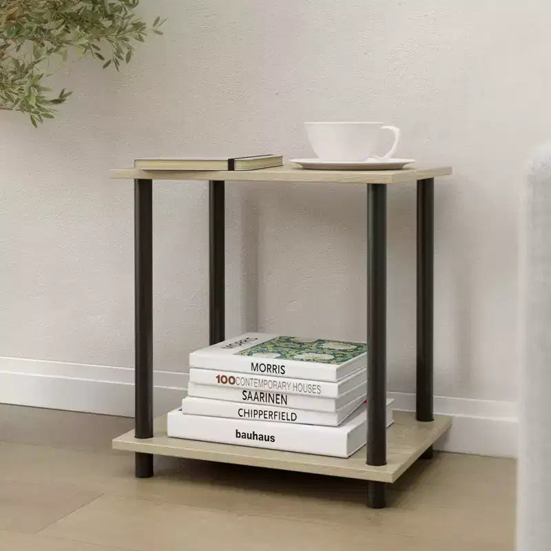 Homez 2 Tiers Wood Household Shelving Unit (14.96 in. W x 15.87 in. H x 11.02 in. D)