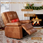 41.7 PU Leather Power Lift Recliner Chair, Adjustable Recliner, Seat Width, Cup Holders, Ergonomic Single Sofa, for Living Room