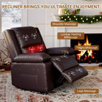 41.7 PU Leather Power Lift Recliner Chair, Adjustable Recliner, Seat Width, Cup Holders, Ergonomic Single Sofa, for Living Room