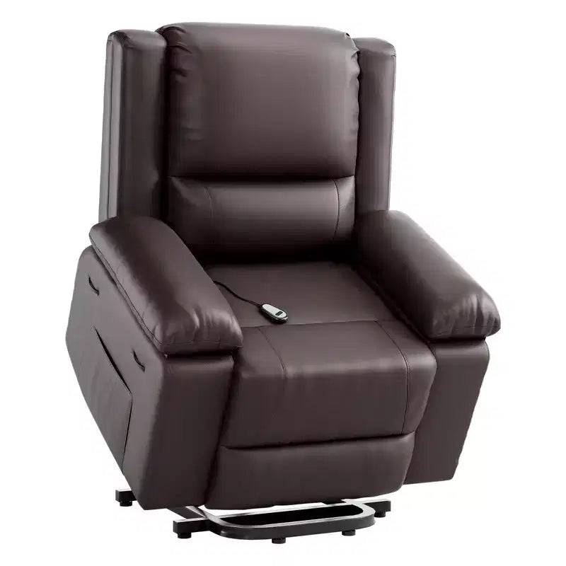 41.7 PU Leather Power Lift Recliner Chair, Adjustable Recliner, Seat Width, Cup Holders, Ergonomic Single Sofa, for Living Room