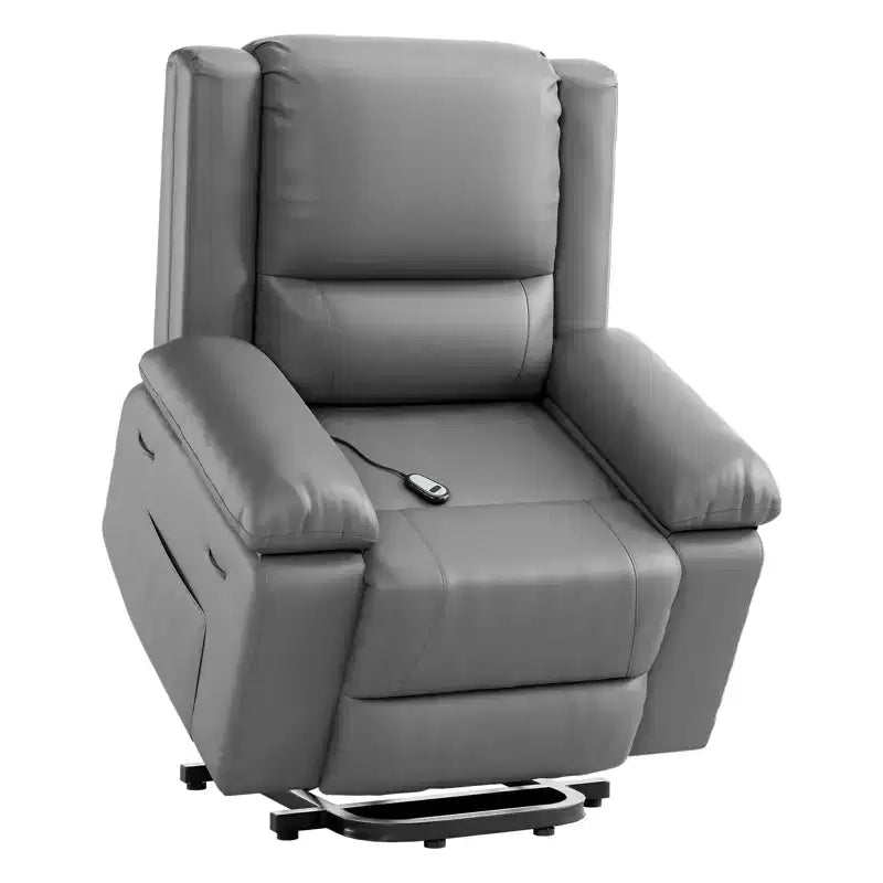 41.7 PU Leather Power Lift Recliner Chair, Adjustable Recliner, Seat Width, Cup Holders, Ergonomic Single Sofa, for Living Room