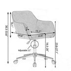 This swivel office chair is height-adjustable, has wheels, gold-plated legs, and a chrome-plated base.