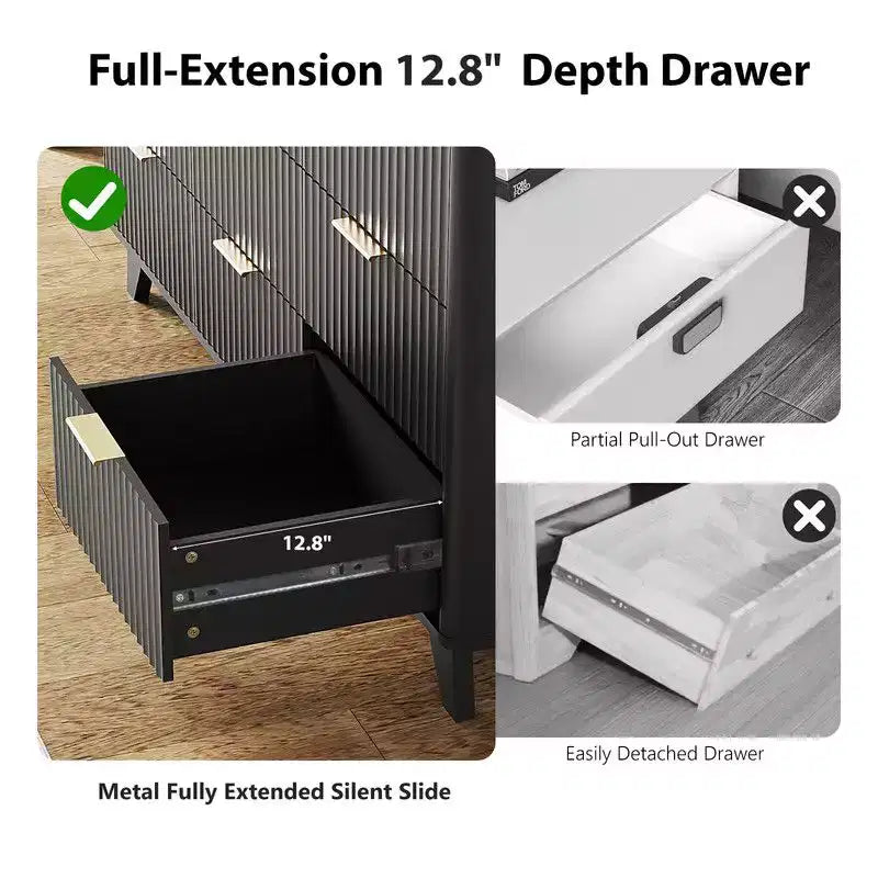 Karl Home 57In. 9 Drawer Grid Chest Dresser
