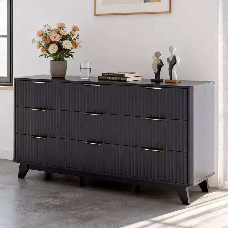 Karl Home 57In. 9 Drawer Grid Chest Dresser