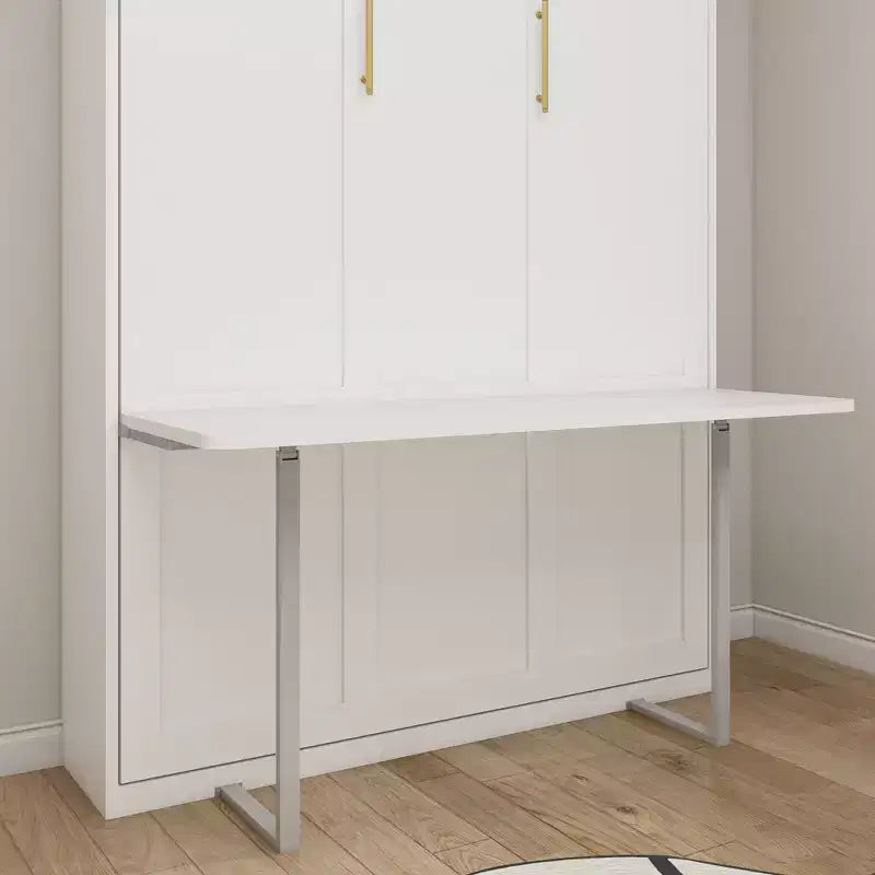 GDFStudio Winslow Modern Wood Murphy Bed with Integrated Desk and Automatic Legs