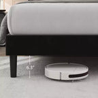 Velvet Upholstered Platform Bed Frames with Adjustable Headboard & Sturdy Metal Support, Anti-Noise EVA Sponge, No Box Spring Needed