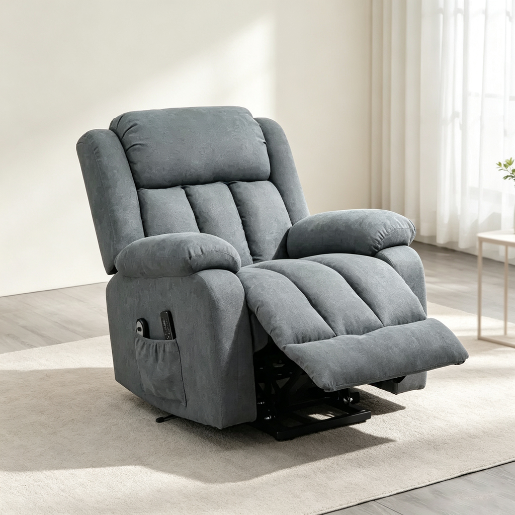 Fauteuil inclinable en tissu de lin