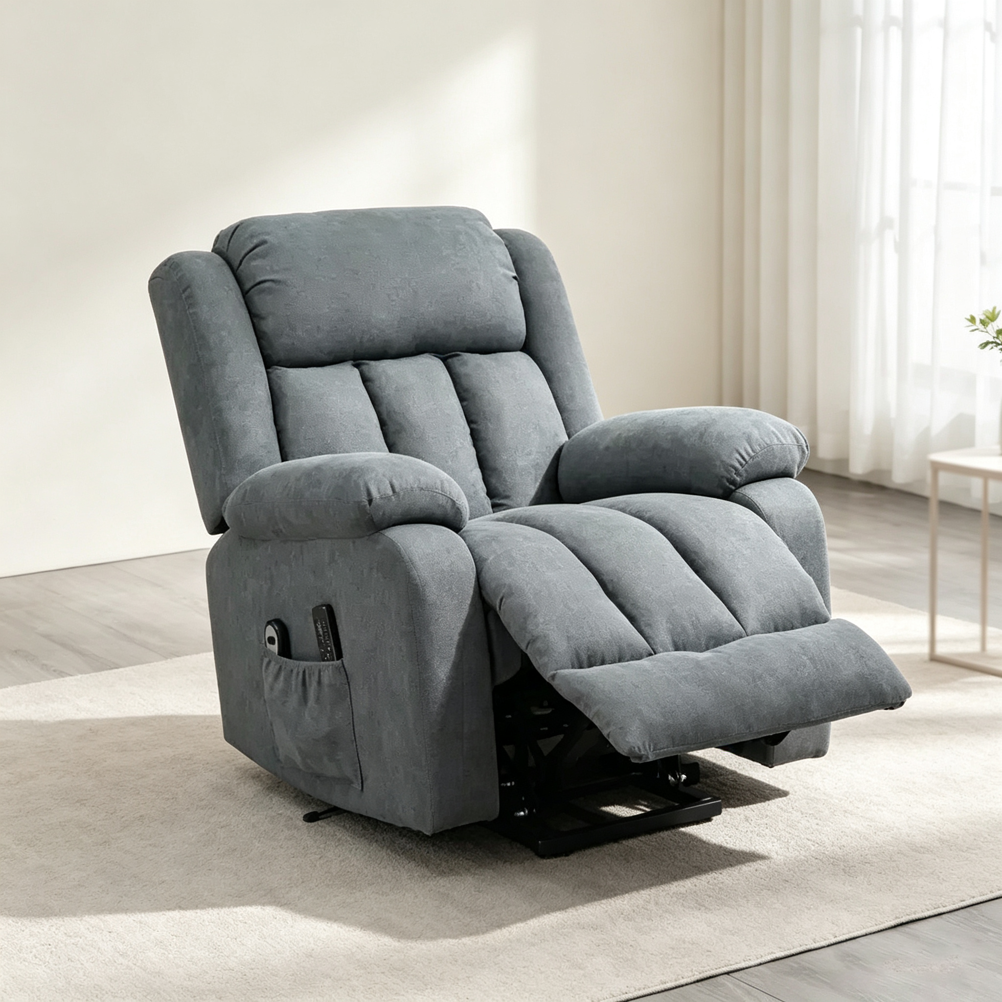 Fauteuil inclinable en tissu de lin