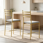 Tabourets de bar (lot de 2), tabourets de bar hauteur comptoir, chaises de salle à manger en métal