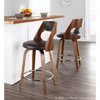 Set of 2 Cecina Upholstered Counter Height Barstools - Lumisource