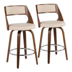 Set of 2 Cecina Upholstered Counter Height Barstools - Lumisource